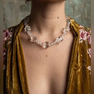 Liquid Ice | Vintage 14K Gold & Hand-Knotted Crystal necklace